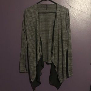 Maurices large black and gray cardigan
